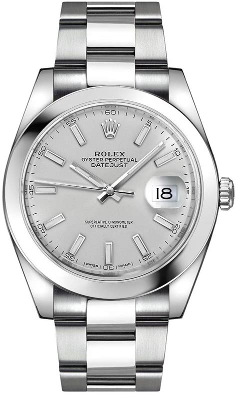 full silver rolex|rolex silver watches for men.